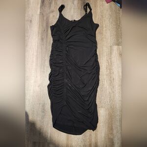 Torrid Black Ruched Dress